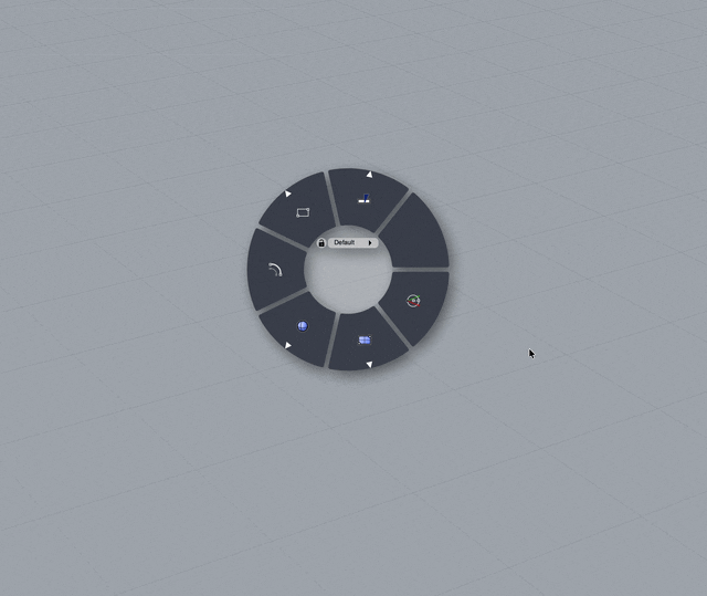 Reorganising items in the radial menu